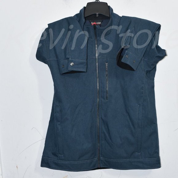 BLUE NWT Kirkland Signature‎ Men Water Resistant Soft Shell Jacket - Picture 3 of 8